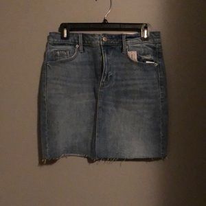 light wash denim skirt